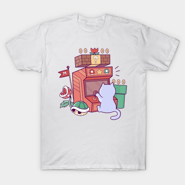 Gamer Cat T-Shirt by TaylorRoss1